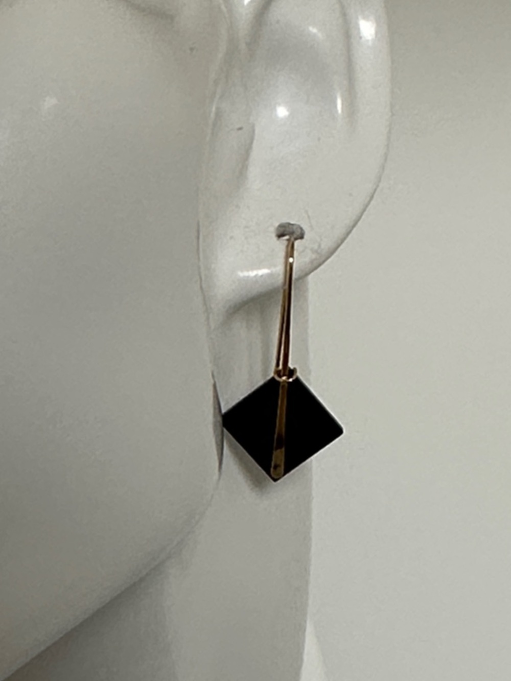 10k real solid gold ONYX Earrings